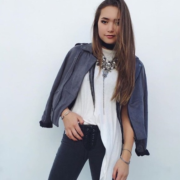 LF Grey Suede Jaase Jacket - Picture 4 of 7